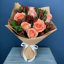 Букет цветов из:  Розы и Альстромерии в Верхний Баскунчак