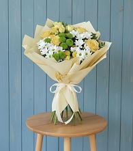 Букет цветов из:  Хризантемы и Розы в Верхний Баскунчак