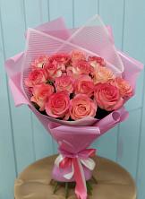 Букет 15 Розовых роз Равель в Верхний Баскунчак