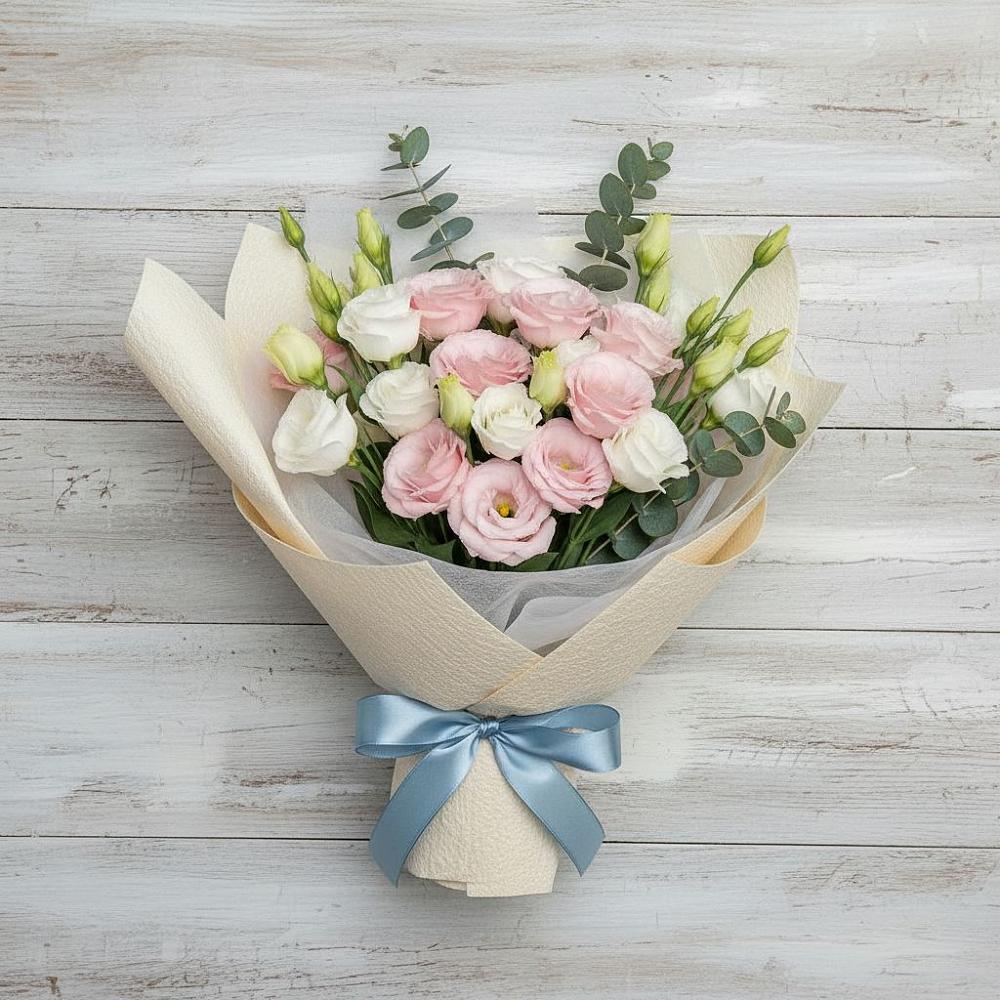 Букет цветов из: Лизиантусы в Верхний Баскунчак